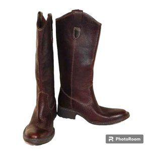 Born Handcrafted Model W6728 Brown Leather Western Cowgirl Boots Size 7.5